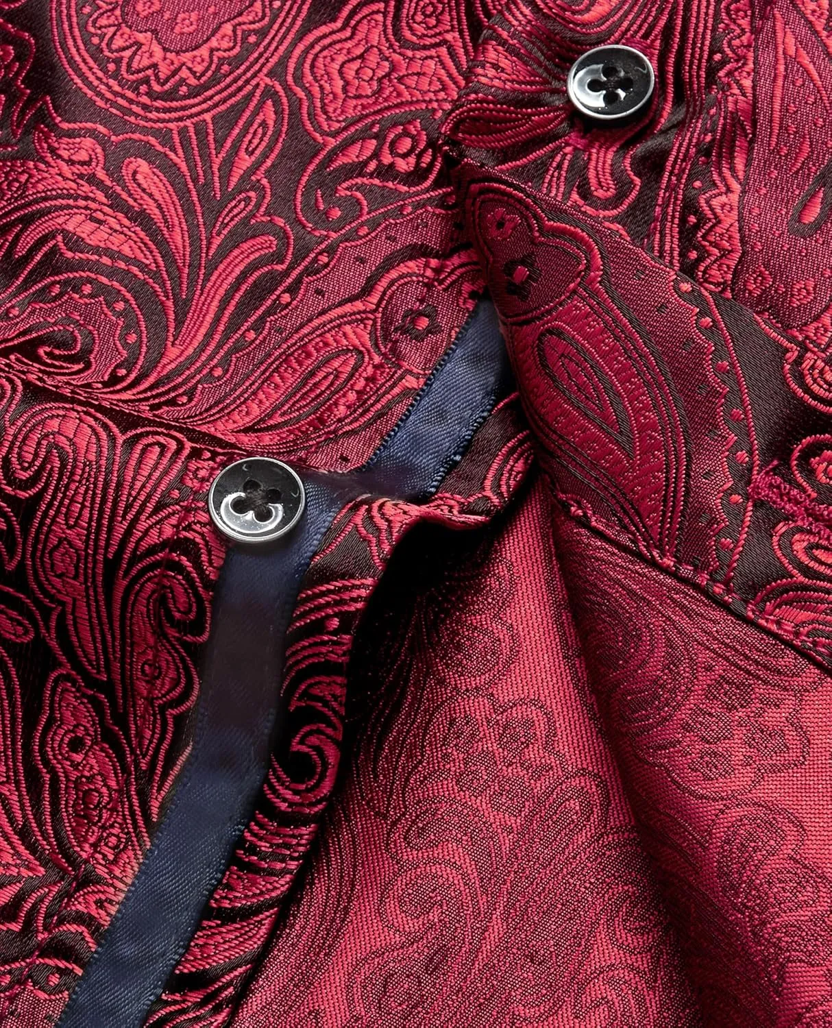 Alimens & Gentle Mens Paisley Shirts Dress Shirt for Men Western Cowboy Shirt Long Sleeve Button Down Shirt Wedding Party