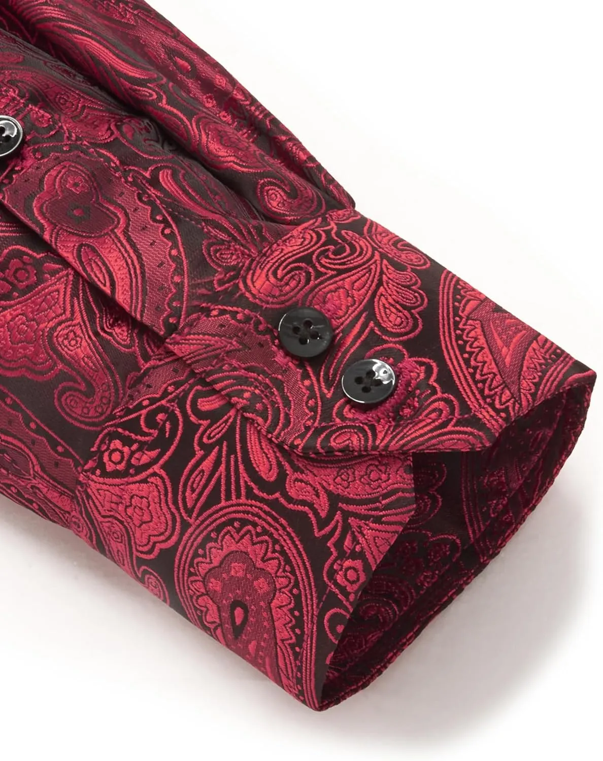 Alimens & Gentle Mens Paisley Shirts Dress Shirt for Men Western Cowboy Shirt Long Sleeve Button Down Shirt Wedding Party