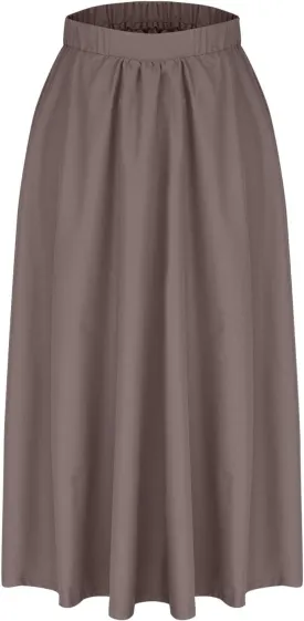 Casual Maxi Skirt for Women Summer Boho Elastic High Waist A-Line Dress Flowy Ruffle Swing Tiered Long Beach Skirt