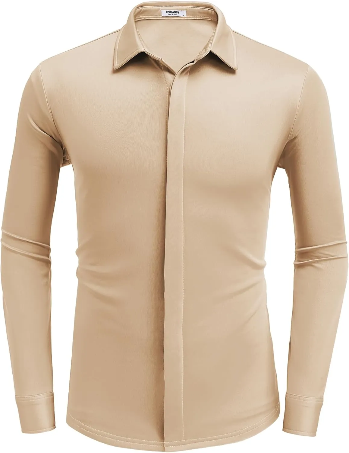 COOFANDY Mens Long Sleeve Wrinkle Free Shirts Casual Button Down Shirt Stretch Dress Shirt