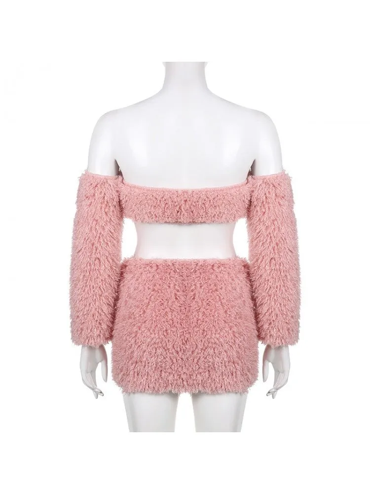 Fluffy Skirt Set