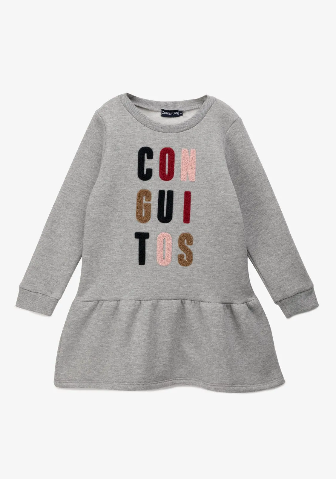 Girl's Grey Conguitos Sweathirt Dress