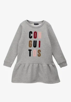 Girl's Grey Conguitos Sweathirt Dress