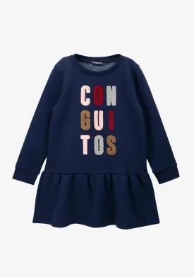 Girl's Navy Conguitos Sweathirt Dress