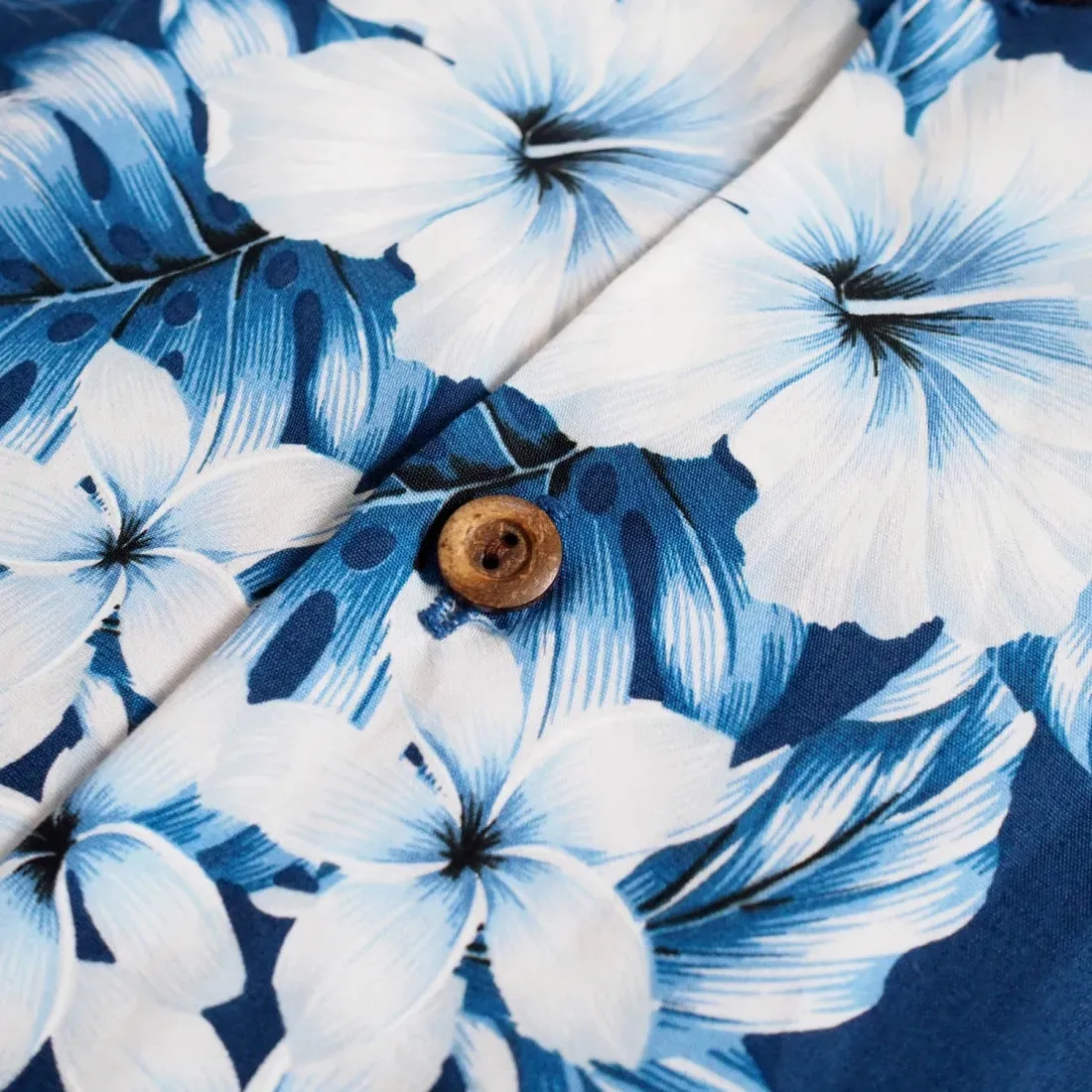 Hanalei Blue Hawaiian Cotton Shirt