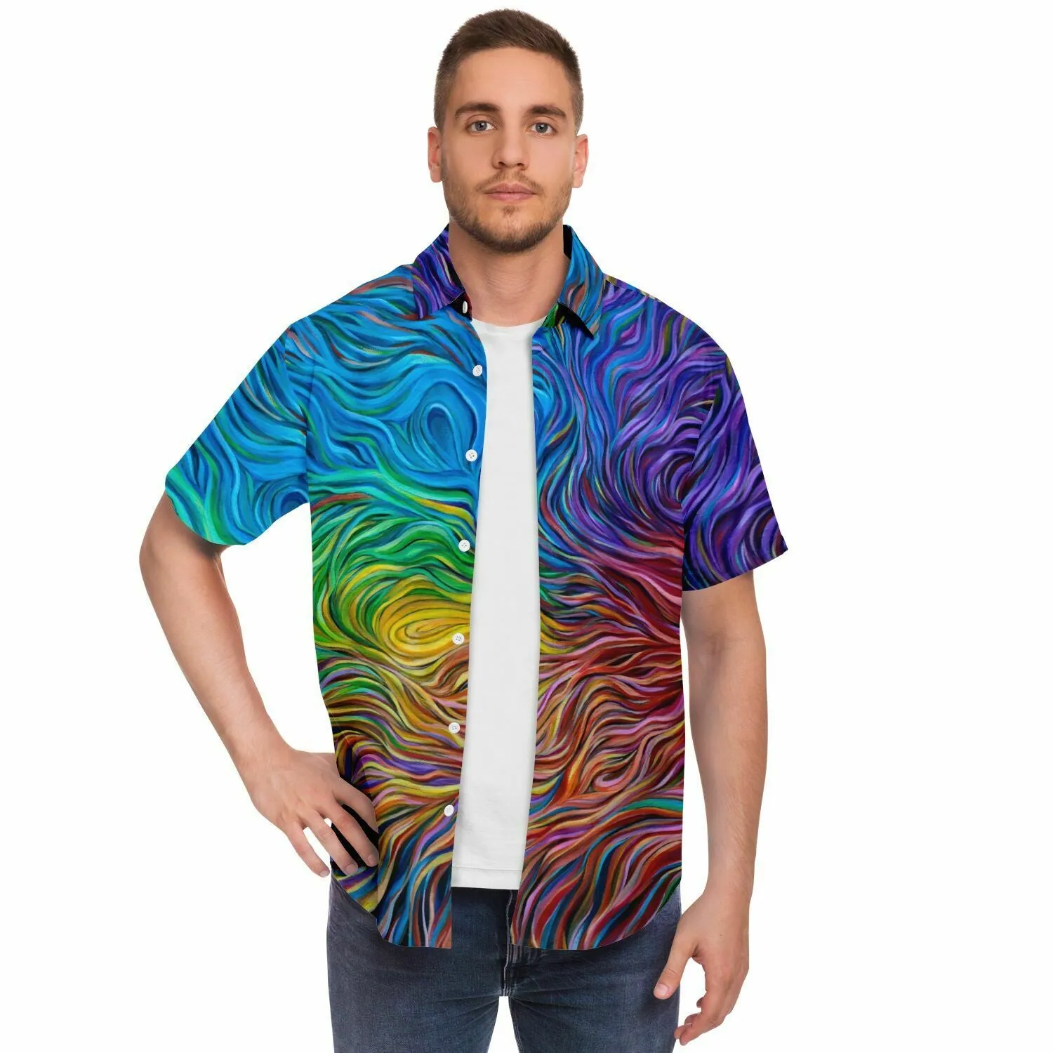 HOLY FUCK Short Sleeve Button Down Shirt | ARTFOOL