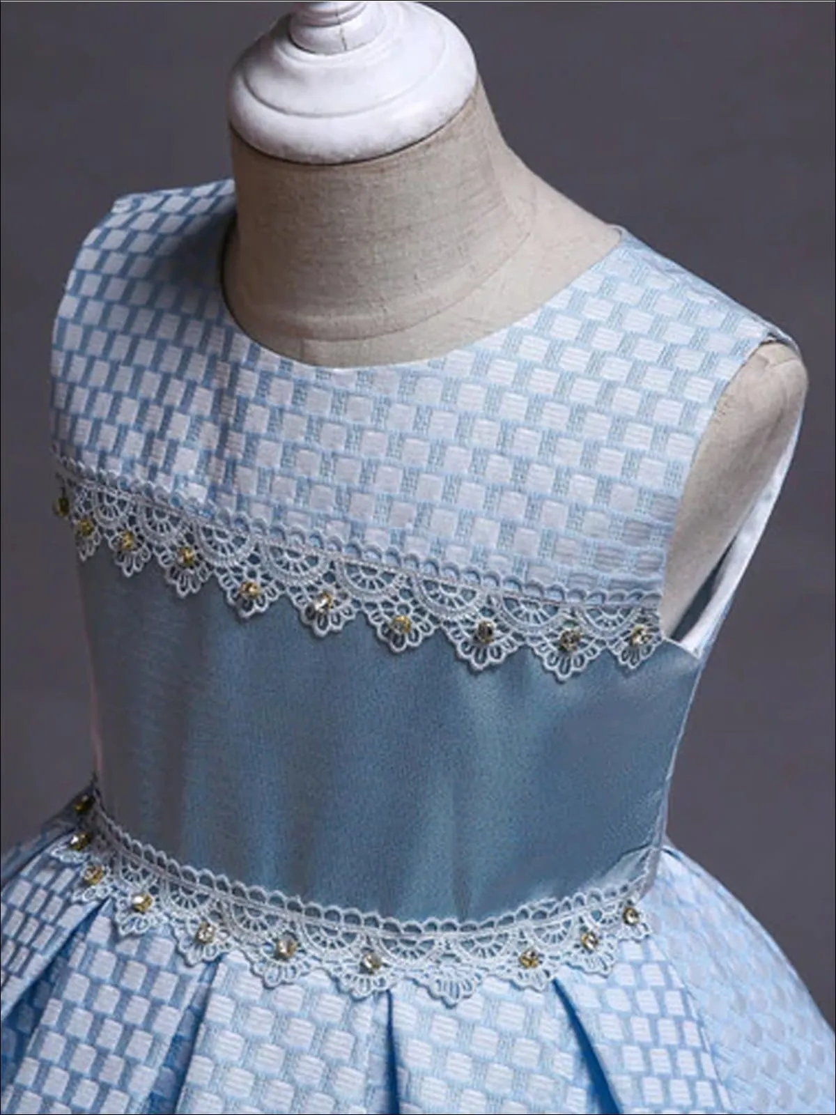 Lace and Jewels Hi-Lo Formal Dress