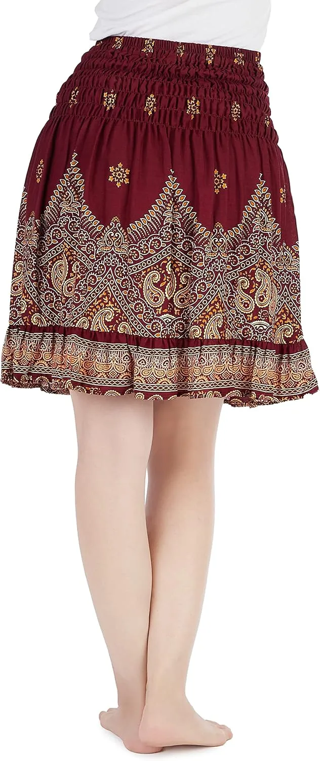 Lannaclothesdesign High Waisted Skirts for Women Short Flowy Summer Skirt Trendy Outfit Knee Length Boho Clothing Fall Skirts