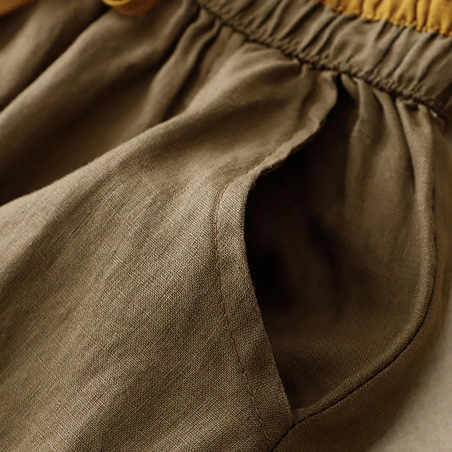 Linen Maxi Skirt, Women's Summer Bohemian Long Skirt, Cotton Elastic Waist Band Maxi Skirt Beach Party Holiday Skirt