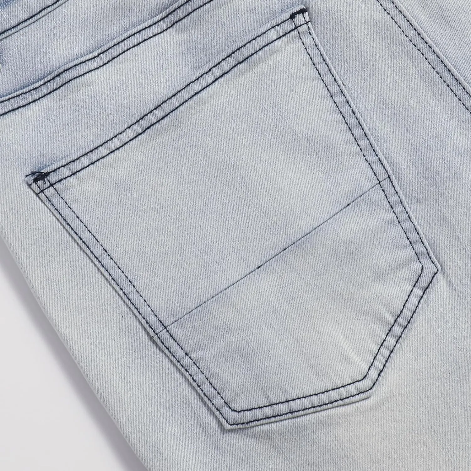 Men's Low-Rise Stretch Ripped Jeans Flare Slim Fit Fashion Denim Jeans