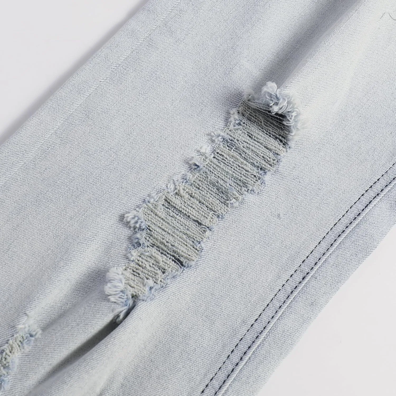 Men's Low-Rise Stretch Ripped Jeans Flare Slim Fit Fashion Denim Jeans
