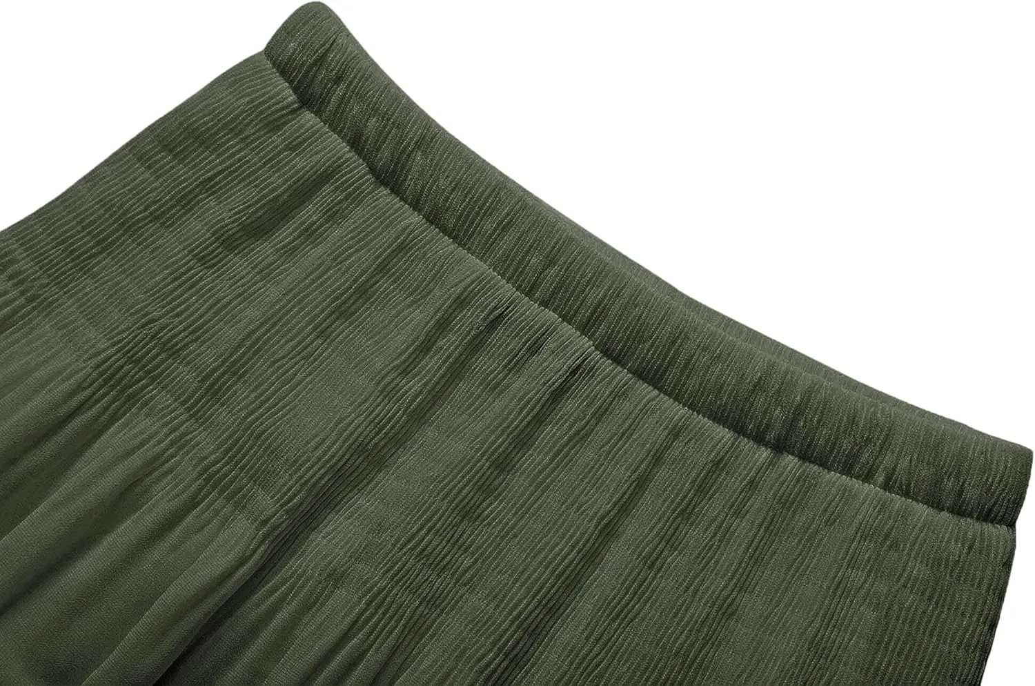 NASHALYLY Women's Chiffon Elastic High Waist Pleated A-Line Flared Maxi Skirts