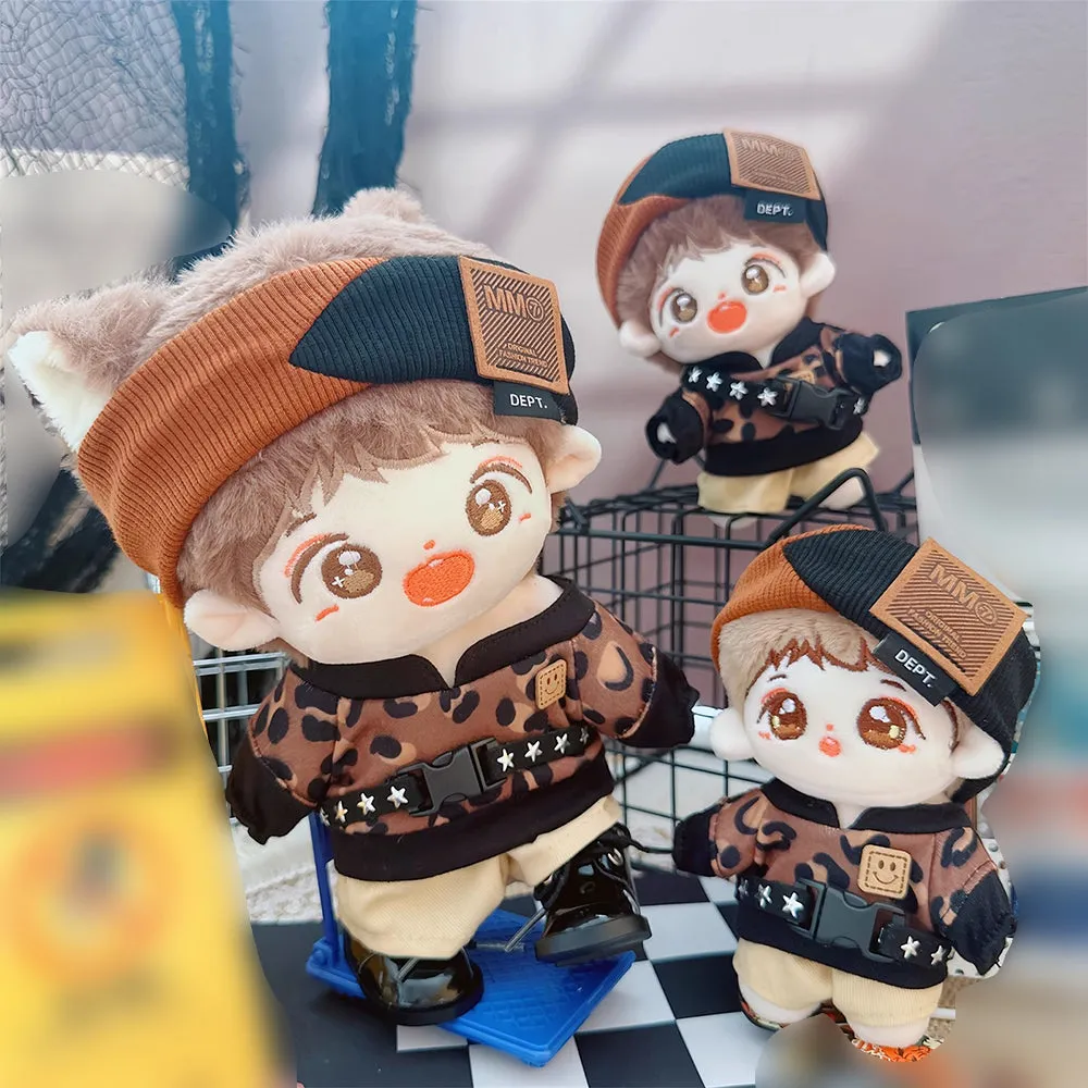 niannyyhouse 10cm-15cm 20cm Plush Doll Clothes Headband T-Shirt Pants Belt Doll Dress Up