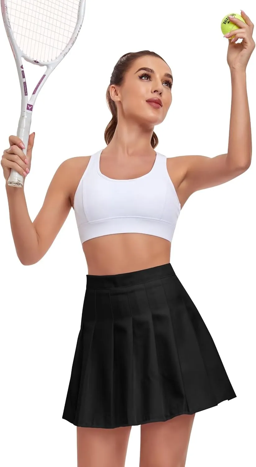 Pleated Skirts for Women Tennis Skirt with Shorts High Waisted Mini Skirt Athletic Golf Skirts Uniform Cheer Dress