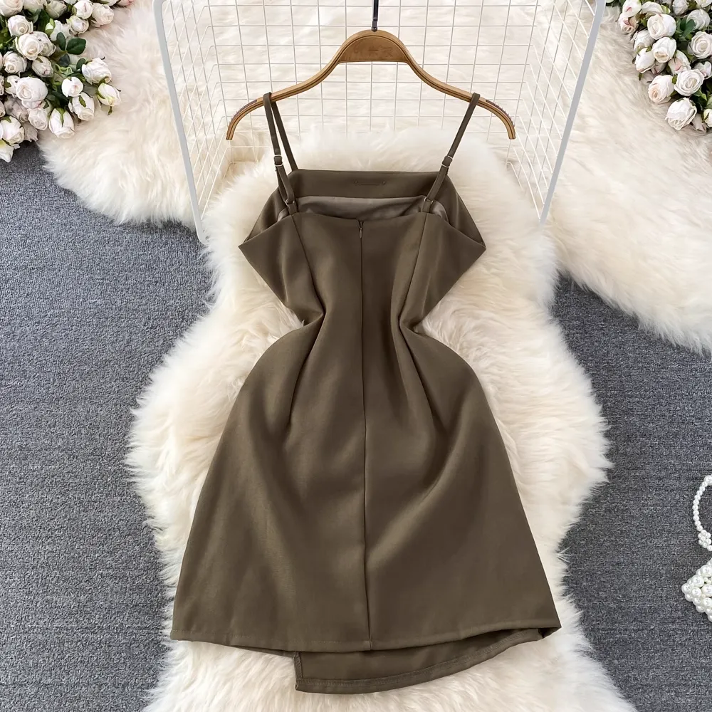 Sexy Irregular A Line Dress Summer 1611