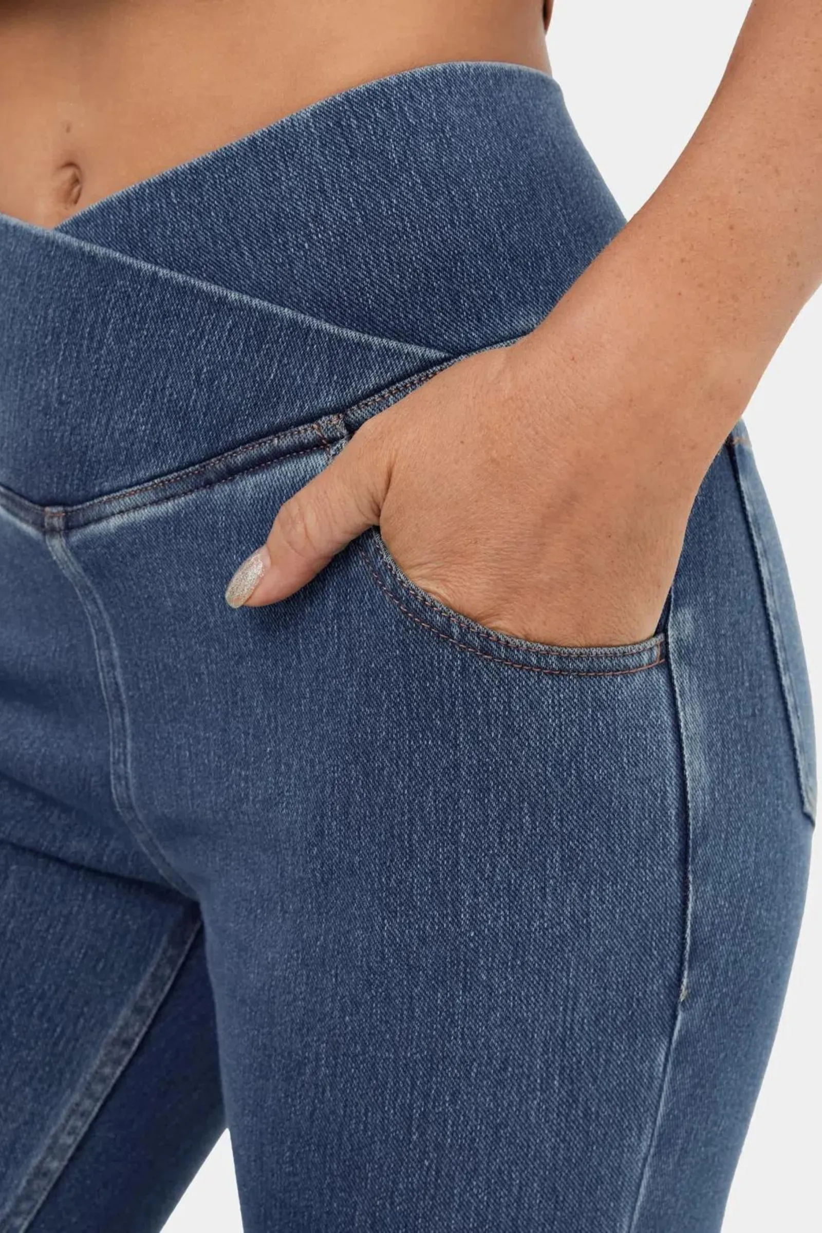 Snugz Super Stretch Flare Jeggings- Dark Blue