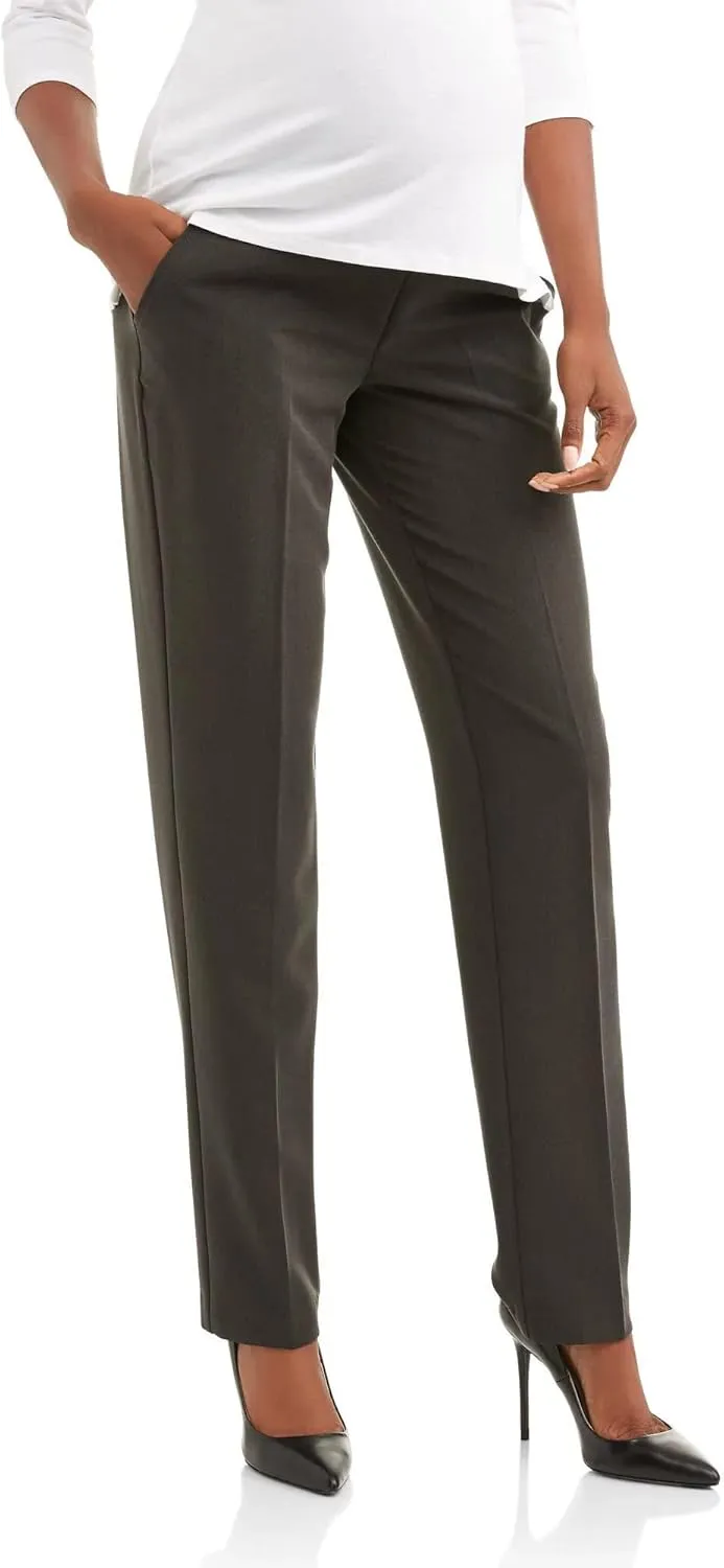 Times Two Maternity Women's Straight Leg Dress Pants