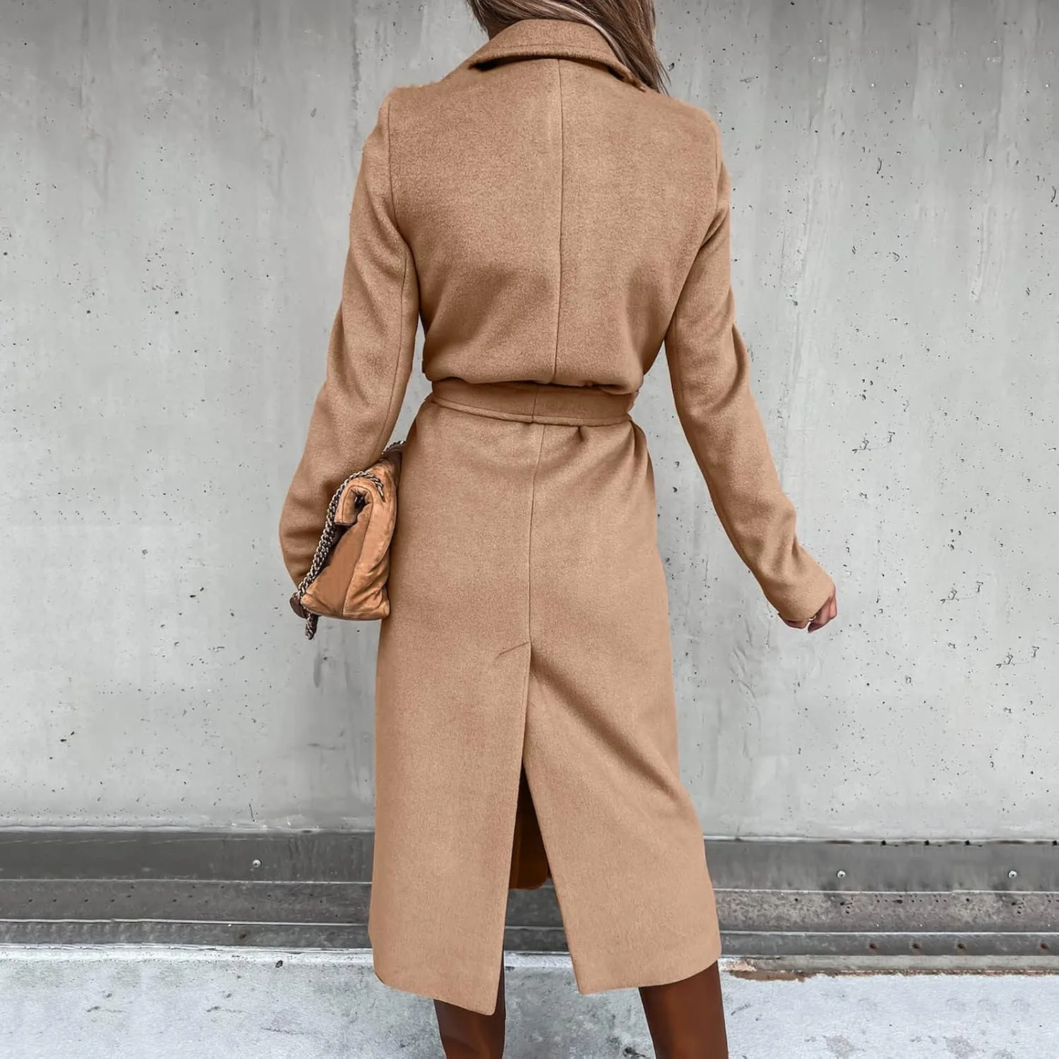 Trench Coats for Women Long Jacket Loose Fitting Warm Winter Outwear Fashion Lapel Jacket Coats Long Coats for Women
