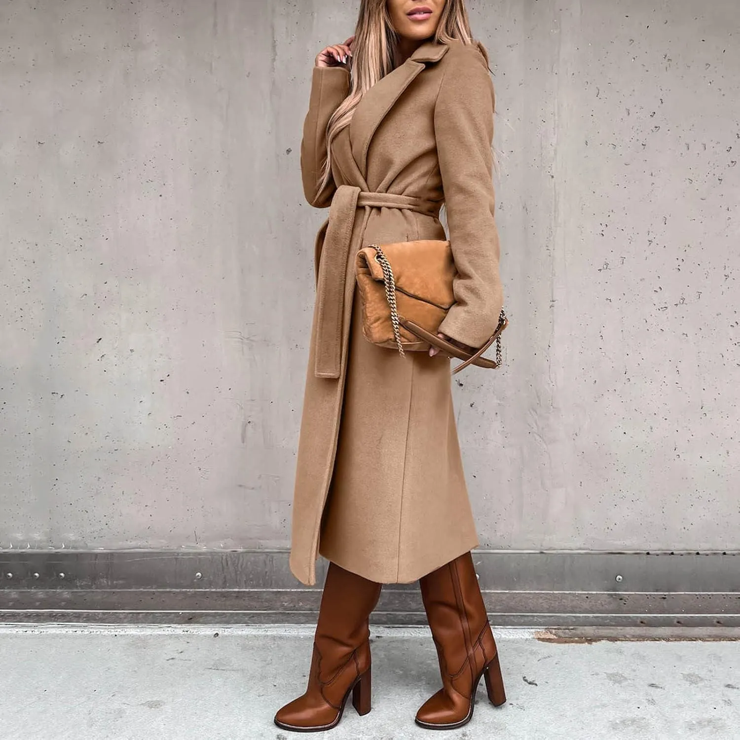 Trench Coats for Women Long Jacket Loose Fitting Warm Winter Outwear Fashion Lapel Jacket Coats Long Coats for Women