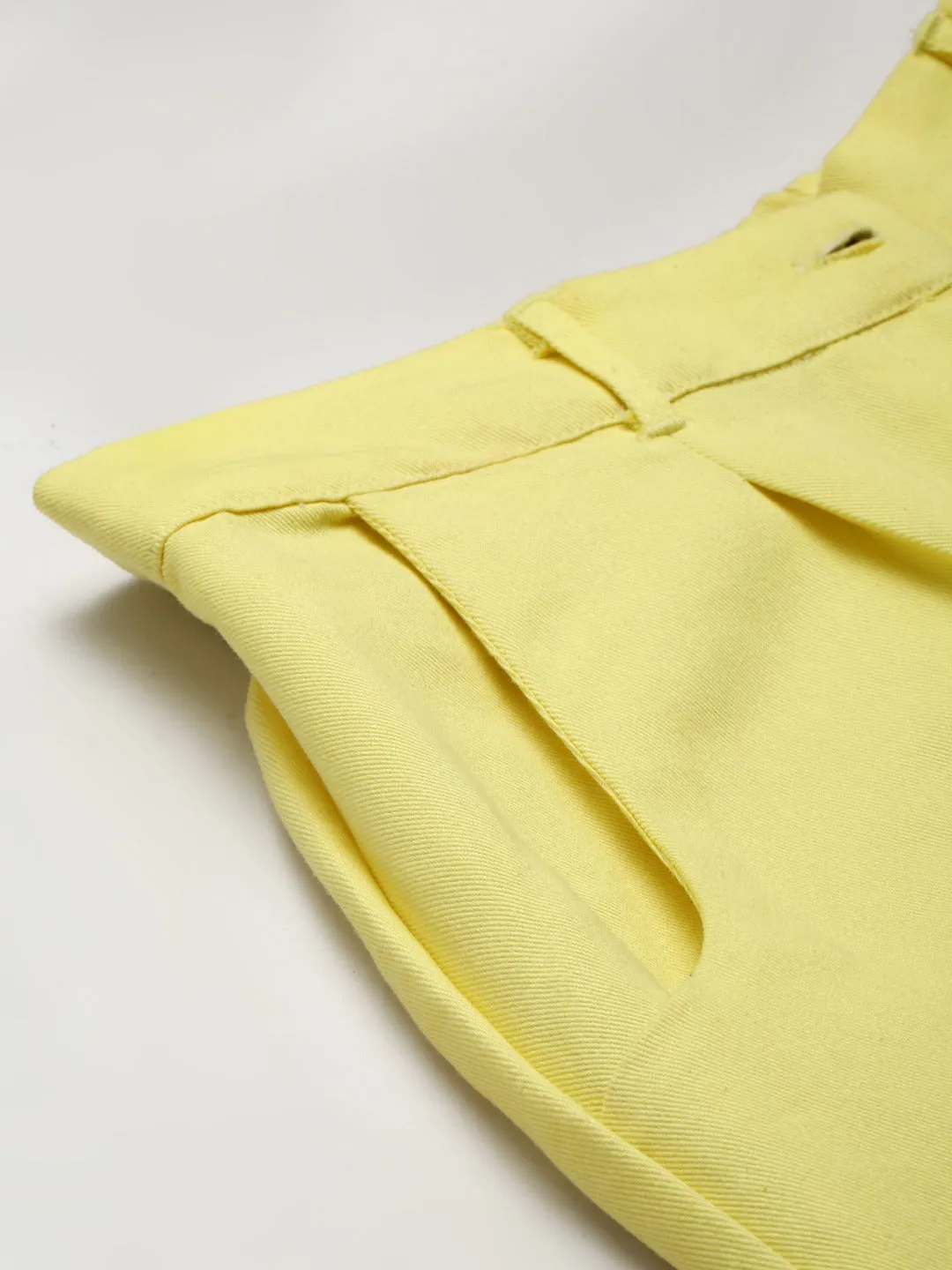 Women Mustard Tapered Pants
