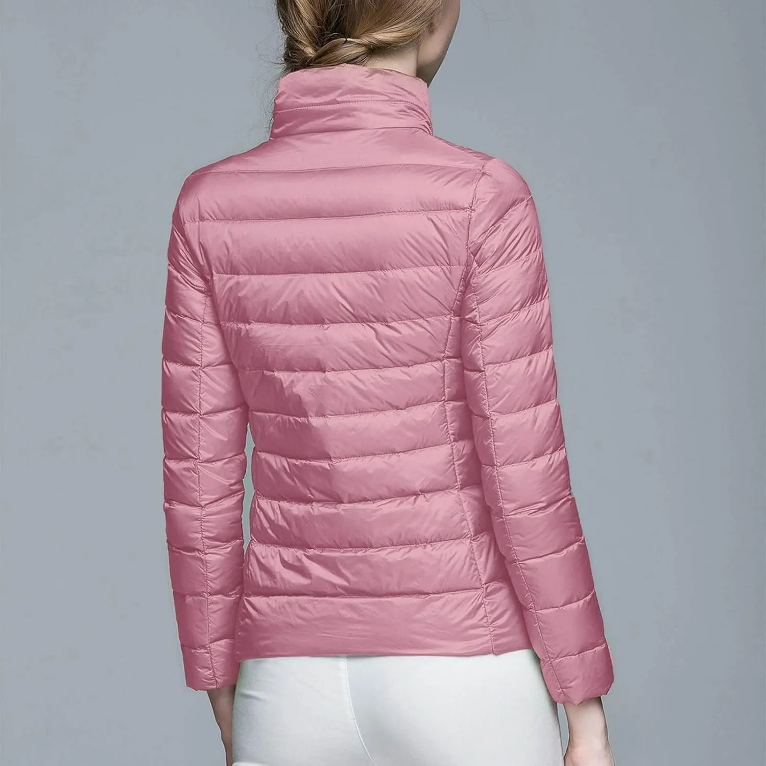 Womens Puffer Jacket 2024 Winter Warm Packable Down Jacket Lightweight Slim Fit Hooded Jacket Short Duck Down Coat