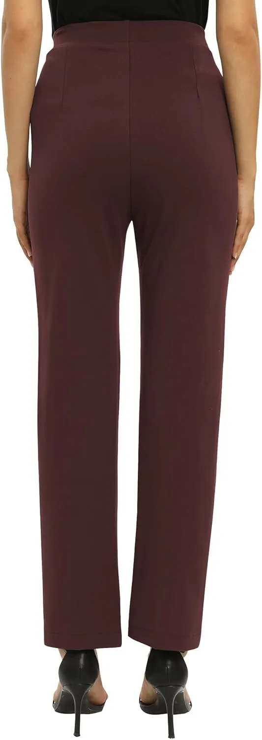 Women's Yoga Dress Pants Stretchy Casual Slacks Straight Leg Work Pants with Pockets