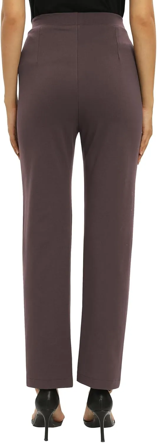 Women's Yoga Dress Pants Stretchy Casual Slacks Straight Leg Work Pants with Pockets