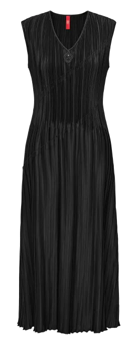 YAYING Pleated Waist-Cinched Dress